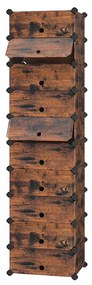 Organizador modular para calçado com 10 compartimentos | SONGMICS | 43 x 31 x 173 cm | dourado|preto | LPC010A01.