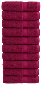 Toalhas de mãos premium SOLUND 10 pcs 50x100 cm 600 gsm bordô