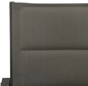 3 pcs conjunto de jantar para jardim aço e textilene preto