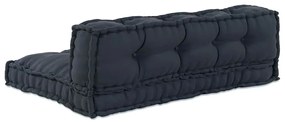 Almofada de Sofá de Palete 2 pcs Antracite Standard Algodão