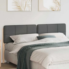 vidaXL Cabeceira estofada com cabeceira Marrom e Cinza Claro 180 cm
