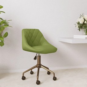 vidaXL Cadeira de jantar giratória veludo verde-claro