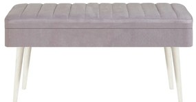 Conjunto de Mesa de Jantar Extensível e Cadeiras Vina – Branco e Cinze