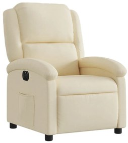 Poltrona reclinável elétrica tecido cor creme