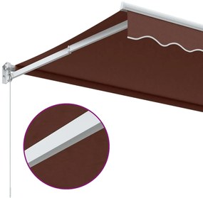 Toldo retrátil manual 300x250 cm castanho