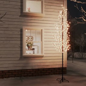 345134 vidaXL Cerejeira com 368 luzes LEDs 300 cm branco quente