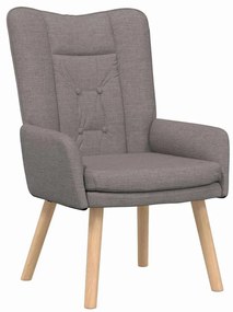 Cadeira Relaxante vidaXL em Tecidos Taupe