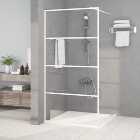 vidaXL Divisória de chuveiro branco 100x195 cm vidro ESG transparente