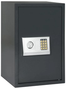 vidaXL Cofre Digital Eletrónico com Prateleira Cinza Escuro 40x35x60 cm Aço