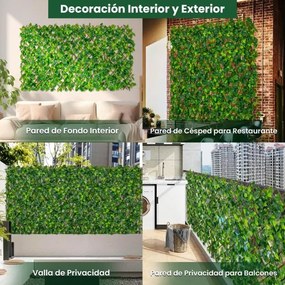 Painel de sebe de hera artificial treliça expansível 180 x 90 cm para privacidade para varanda, jardim, salgueiro verde