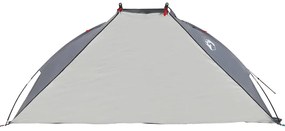 Tenda de praia 268x223x125 cm poliéster 185T cinzento