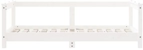 Estrutura de cama infantil 70x140 cm pinho maciço branco