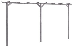 vidaXL Pérgola de jardim 400x40x205 cm pinho impregnado cinzento