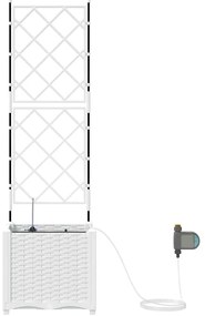 Jardineiras de Jardim 1 pc Branco 40 x 40 x 142 cm Plástico