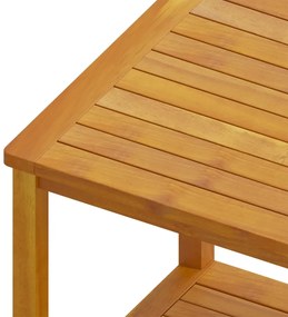 Mesa lateral em madeira de acácia maciça 45x45x45 cm