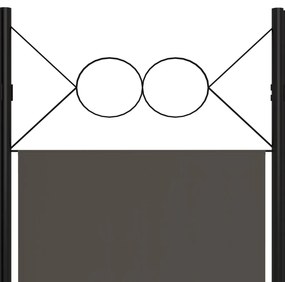 Divisória/biombo com 6 painéis 240x180 cm antracite