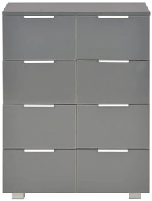 Aparador 60x35x80 cm derivados de madeira cinza brilhante