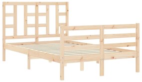 Estrutura de cama de casal c/ cabeceira madeira maciça
