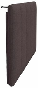 Almofadão de cabeceira 80 cm tecido castanho-escuro