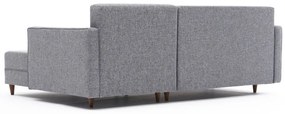 Sofá-Cama Chaise Longue Direito "Monaco" - Cinzento Claro - 215x80x150