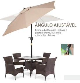 Chapéu de Sol de Jardim Ø230x216 cm Chapéu de Sol de Terraço com Teto