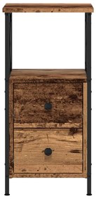 Mesa de cabeceira 34x35,5x70 cm derivados de madeira preto