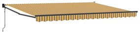 Toldo Retrátil Automático com Listras Coloridas 450x300 cm