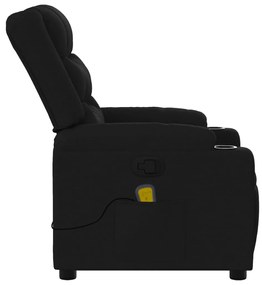 Poltrona de massagens reclinável tecido preto