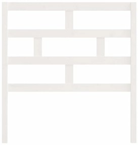Cabeceira de cama 81x4x100 cm pinho maciço branco