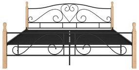 Estrutura de cama 180x200 cm metal preto