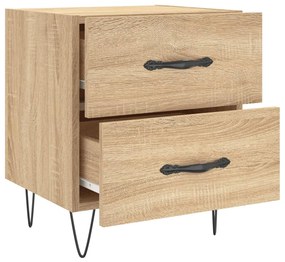 Mesas de cabeceira 2 pcs derivados de madeira carvalho sonoma