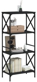 Estante c/ 4 prateleiras 59x35x132 cm derivados madeira preto
