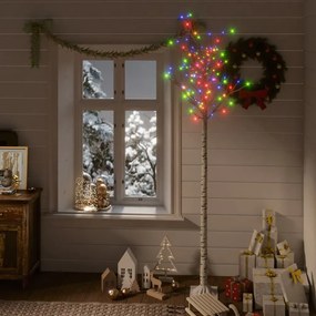 vidaXL Árvore de Natal 200 LEDs salgueiro int./ext. 2,2m colorido