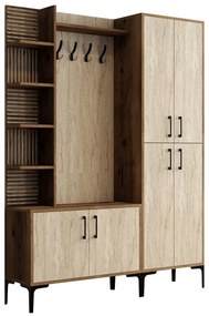 Hall Stand Viyana D – Nogueira Travertino – 90x200x35 cm