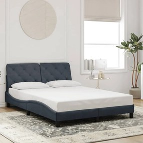 Estrutura de cama sem colchão 140x190 cm veludo cinzento-escuro