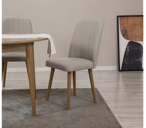 Conjunto de Mesa de Jantar Extensível Vina – Pinheiro Atlântico e Crem