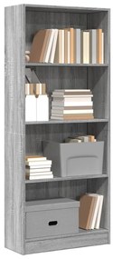 vidaXL Estante 60x24x143 cm derivados de madeira cinzento sonoma