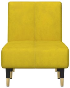 Chaise longue veludo amarelo