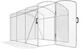 Outsunny Estufa túnel, acessível, filme transparente, estrutura de aço galvanizado, 3 x 2 x 2m | Aosom Portugal
