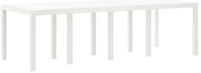 Conjunto de Jantar de Jardim 11 pcs Branco 250 x 100 x 73 cm