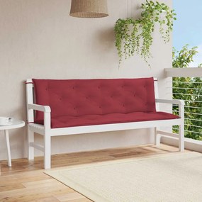 vidaXL Almofadão para banco de jardim tecido oxford vermelho tinto