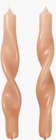 Velas cónicas artesanais Twist, conjunto de 2