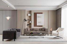 Sofá de 3 Lugares Gio – Antracite – 225x93x75 cm