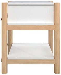 Mesas de cabeceira 2 pcs 42x38x45cm derivados de madeira branco