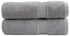 Toalhas de banho premium SOLUND 2pcs 100x150cm 600gsm cinzento