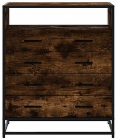 Cómoda com 1 Prateleira Aberta e 4 Gavetas - 70x41x83,5 cm - Derivados