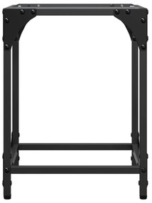 Mesas de centro c/ topo vidro transparente 2 pcs 30x30x40cm aço