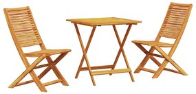 Conjunto de Móveis para Exterior Manual 3 pcs 70 x 70 x 75 cm