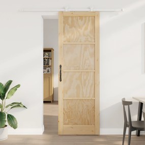 Porta Deslizante vidaXL com Conjunto de Ferragens 'ORKDAL'de Madeira M