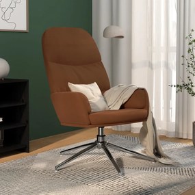 vidaXL Cadeira de descanso camurça artificial castanho